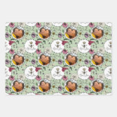 Muttertag Foto Queen Bee Floral Geschenkpapier Set (Vorderseite 2)