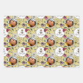 Muttertag Foto Queen Bee Floral Geschenkpapier Set (Vorderseite)