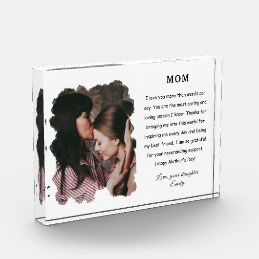 Muttertag Foto süße Nachricht Tochter modern (Links)