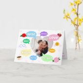 Muttertag Foto-Wortwolken Beste Mama Mutter Karte (Gelbe Blume)