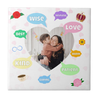 Muttertag Foto Wortwolken Beste Mutter Fliese