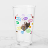 Muttertag Foto Wortwolken Beste Mutter Glas (Rückseite)