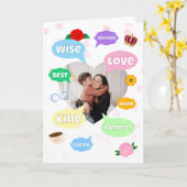 Muttertag Foto-Wortwolken Beste Mutter Karte (Gelbe Blume)