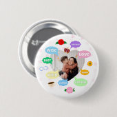 Muttertag Foto Wortwolken Beste Mutter Mutter Button (Vorne & Hinten)