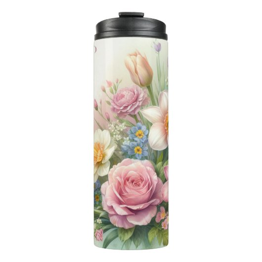 Muttertag: FrühlingsblütenBouquet Thermosbecher (Vorderseite)