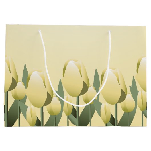 Muttertag Frühlingsgelbe Tulips ln Große Geschenktüte (Rückseite)