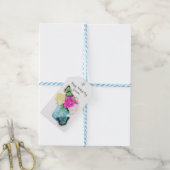 Muttertag Frühlingssommer Rose in Vase mit Schmett Geschenkanhänger (Mit Garn)