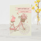 Muttertag für beide Mamas Fahrrad mit Blume Karte (Gelbe Blume)