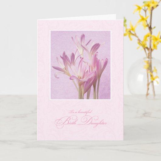 Muttertag für die Geburtstochter Karte (Gelbe Blume)