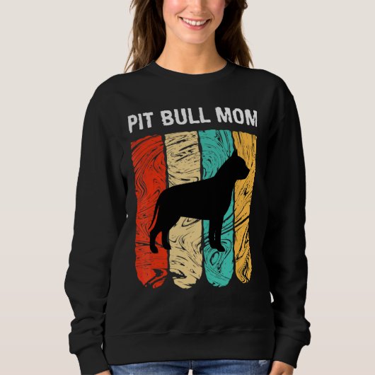 Muttertag für Hunde Mutter Pit Bull Mama Sweatshirt (Vorderseite)