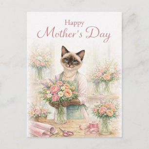 Muttertag für Katzenliebhaber Postkarte