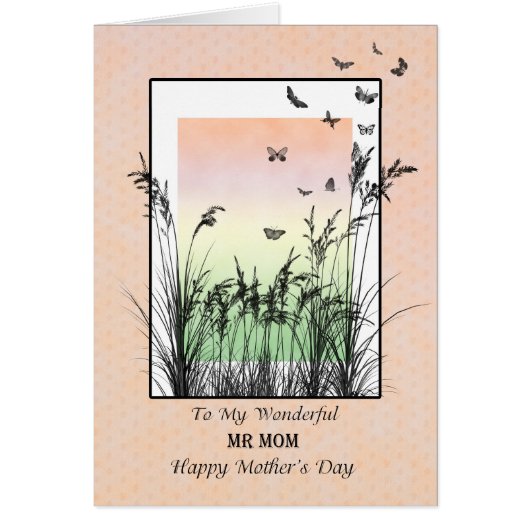 Muttertag für Mama, mit Schmetterlingen (Vorne)