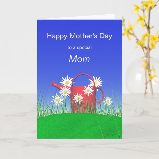 Muttertag für Mama und Wasserkocher Karte (Gelbe Blume)