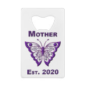 Muttertag für Mutter "Est 2020" Geldbeutel Flaschenöffner (Rückseite)