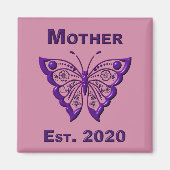 Muttertag für Mutter "Est 2020" Magnet (Vorne)