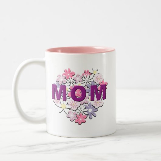 Muttertag für Mutter, Mama, Mutti Zweifarbige Tasse (Links)