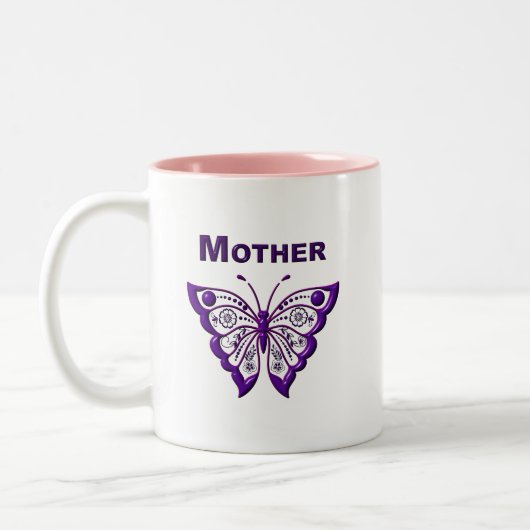 Muttertag für Mutter, Mama, Mutti Zweifarbige Tasse (Links)