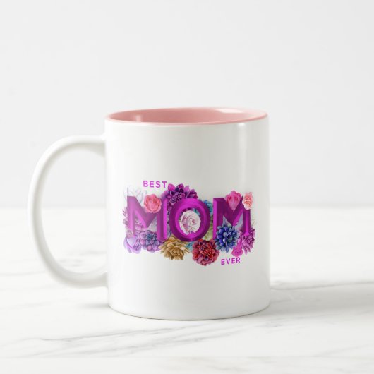 Muttertag für Mutter, Mama, Mutti Zweifarbige Tasse (Links)