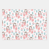 Muttertag für New Baby Momma 3 Geschenkpapier Set (Vorderseite)