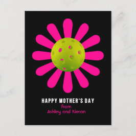 Muttertag für Pickleball-Mama, schwarz Postkarte