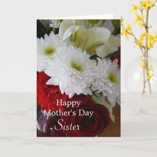 Muttertag für sister-Hübsche Blumenbouquet Karte (Gelbe Blume)