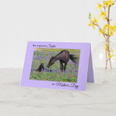 Muttertag für Sister Mare Foal Blume Foto Karte (Gelbe Blume)