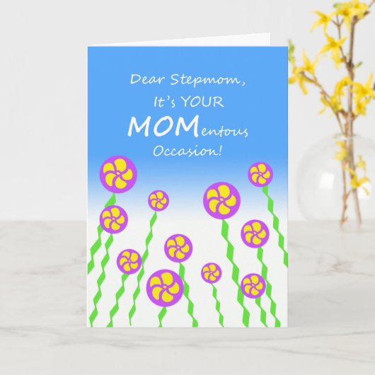 Muttertag für Stepmutter, MOMentous Occasion Karte (Gelbe Blume)
