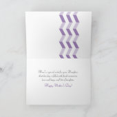 Muttertag für Tochter Chevrons mit antiken Rahmen Karte (Innenseite)