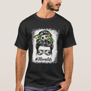 Muttertag Fußball Mama Leben Messy Bun Sports T-Shirt