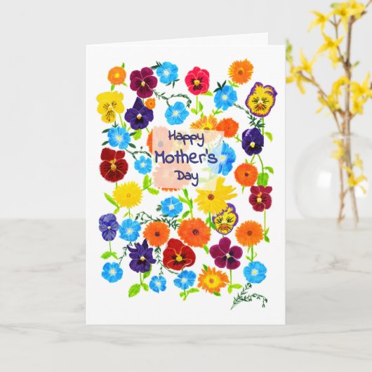 Muttertag - Gartenkarte Blume Karte (Gelbe Blume)