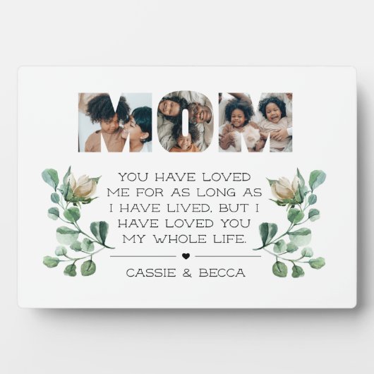 Muttertag Geburtstag bis Mama vom Kids-Foto Fotoplatte (Vorderseite)