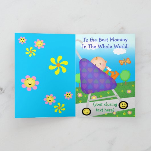 Muttertag / Geburtstag / Junge Mutter Karte (Innenseite)