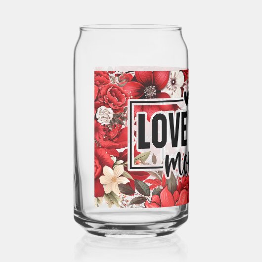 Muttertag gedruckte Can-Brille Dosenglas (Vorderseite)