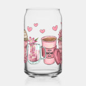 Muttertag gedruckte Can-Brille Dosenglas (Links)