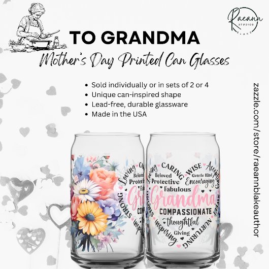 Muttertag gedruckte Can-Brille Dosenglas