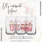 Muttertag gedruckte Can-Brille Dosenglas