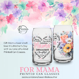 Muttertag gedruckte Can-Brille Dosenglas