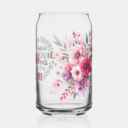 Muttertag gedruckte Can-Brille Dosenglas (Rückseite)