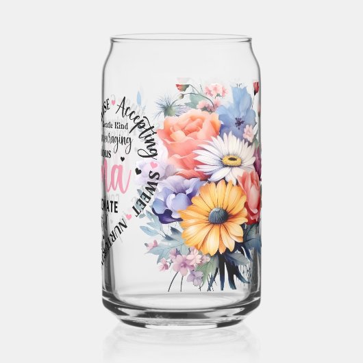 Muttertag gedruckte Can-Brille Dosenglas (Rückseite)