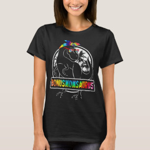 Muttertag Gefärbte Krawatte Bonusmomsaurus Bonus M T-Shirt