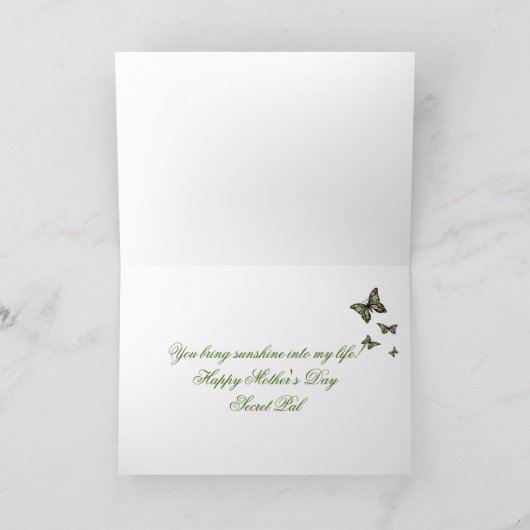 MUTTERTAG - GEHEIM PAL - SCHALTFLÄDEN/BLUME KARTE (Innenseite)