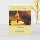 Muttertag gelaunt, Fehlgeburt, gelbe Kerze Karte (Gelbe Blume)