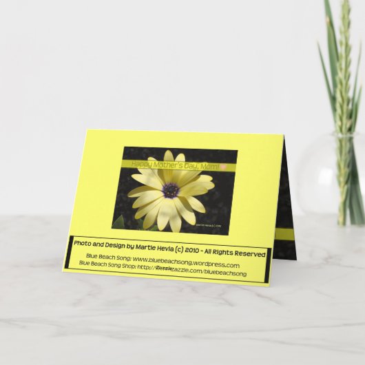 Muttertag - Gelber Tag (2) - Karte - Anpassen (Rückseite)