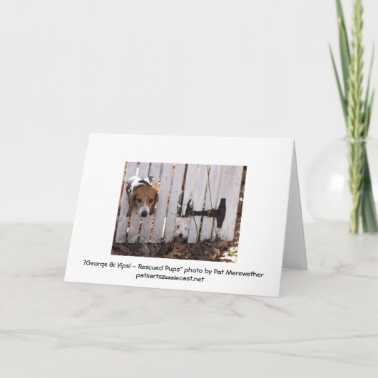 Muttertag gerettete Welpen Karte (Rückseite)