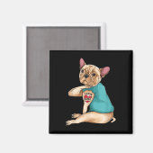Muttertag Geschenk Funny Dog Französischer Bulldog Magnet (Vorderseite/Rückseite)