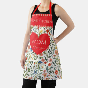 Muttertag, Geschenk für Mama, Ich liebe dich, Blum Schürze