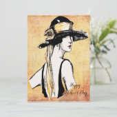 Muttertag/Geschenk für Mama/Vintage Karte (Stehend Vorderseite)