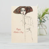 Muttertag/Geschenk für Mama/Vintage Karte (Stehend Vorderseite)