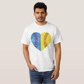 Muttertag Geschenk Herz Baseball T-Shirt (Vorne ganz)