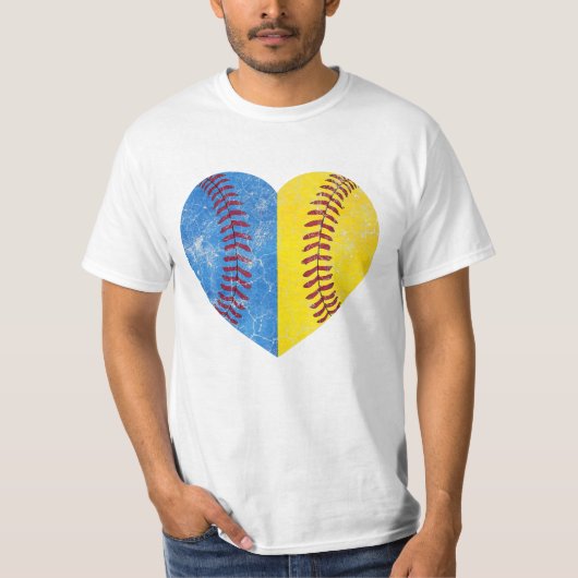 Muttertag Geschenk Herz Baseball T-Shirt (Vorderseite)
